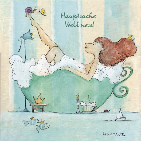 HOLZBILD von Karin Tauer - HAUPTSACHE WELLNESS