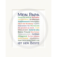 Passepartout-Bild 24 x 30cm - Jutta Beißner - Mein Papa ist der Beste