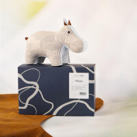 ZÜNY x KVADRAT Collection - Buchstütze 1kg - Nilpferd Razzle Dazzle weiß