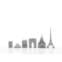 SKYLINE-CHESS - Design - Schach / Paris Exclusive Stainless-Steel-Edition / Edelstahl