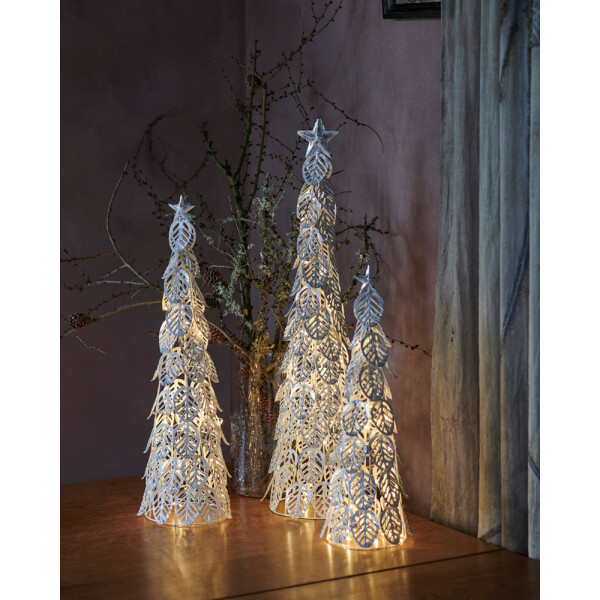 SIRIUS - Kirstine tree silber - 43cm - LED Weihnachtsbaum 