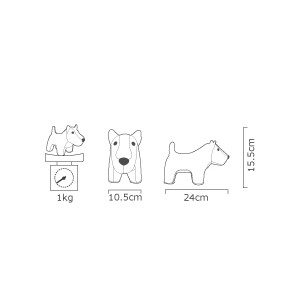 ZÜNY Classics - Buchstütze 1kg - West Highland Terrier