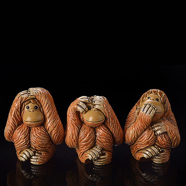 DE ROSA Coll. - Orangutan Set - Hear / See / Speak no...