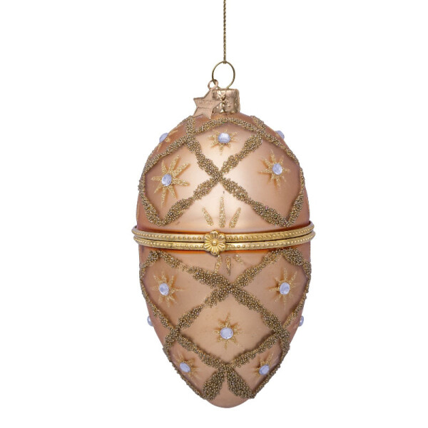 Vondels - Christbaumschmuck aus Glas - Gold decorated egg 10cm