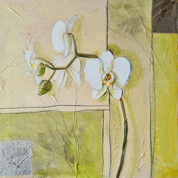 HOLZBILD von Sabine Gotzes - FLOWER EDITION - Orchidee klein