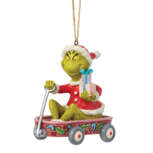 Dr. Seuss THE GRINCH by JIM SHORE Christbaumschmuck - Grinch in wagon HO - hanging ornament