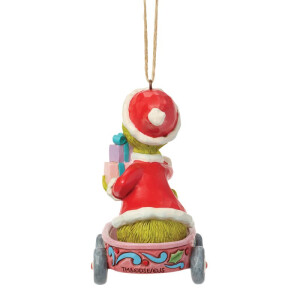 Dr. Seuss THE GRINCH by JIM SHORE Christbaumschmuck - Grinch in wagon HO - hanging ornament