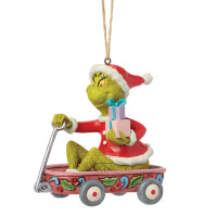 Dr. Seuss THE GRINCH by JIM SHORE Christbaumschmuck - Grinch in wagon HO - hanging ornament
