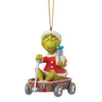 Dr. Seuss THE GRINCH by JIM SHORE Christbaumschmuck - Grinch in wagon HO - hanging ornament