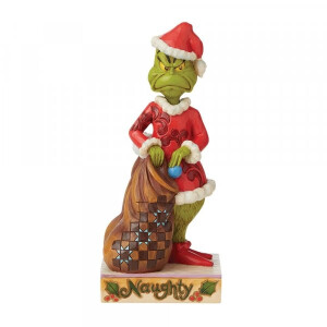 Dr. Seuss THE GRINCH by JIM SHORE - two sided NAUGHTY /...