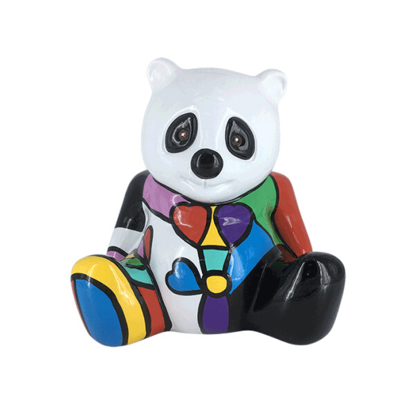 Déesse Art Collection - Pop Art Skulptur - Panda MY HEART - 30cm