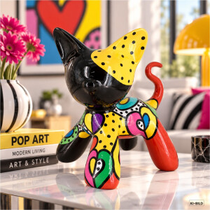 Déesse Art Collection - Pop Art Skulptur - Katze MISTY WHEEDLING - 31cm