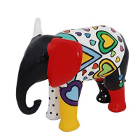 Déesse Art Collection - Pop Art Skulptur - Elefant MY LOVE - 33cm