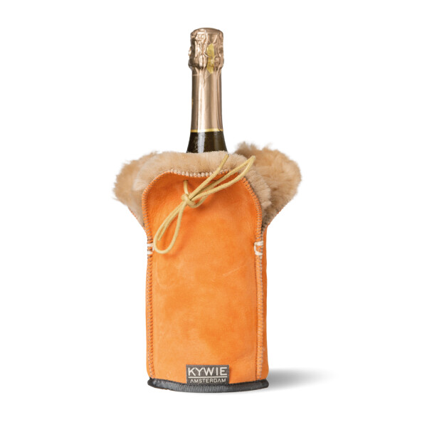 KYWIE Amsterdam - Flaschenkühler - Champagner Cooler - Wildleder orange