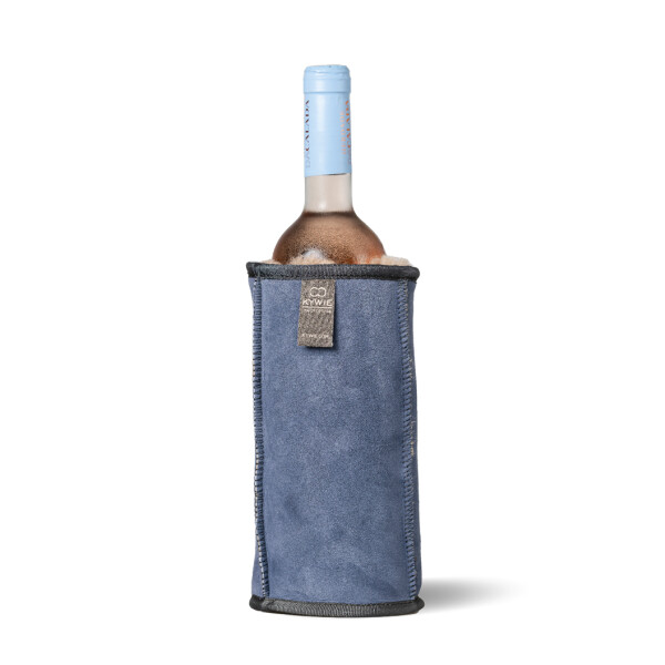 KYWIE Amsterdam - Flaschenkühler - Wein Cooler - Wildleder blau
