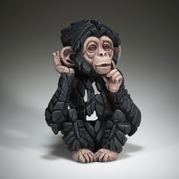 EDGE SCULPTURE - Schimpanse baby Hear no evil