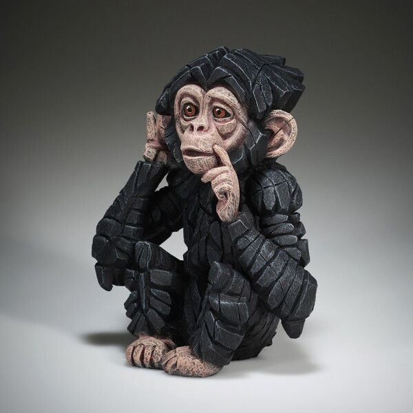 EDGE SCULPTURE - Schimpanse baby Hear no evil