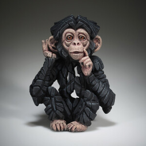 EDGE SCULPTURE - Schimpanse baby "Hear no evil"