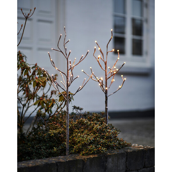 SIRIUS - Alex tree brown / snowy - 80cm - LED Baum (2-er Set)