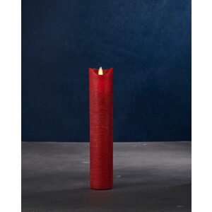 SIRIUS - LED Kerze Sara exclusive - 5 x 25cm - scarlet rot