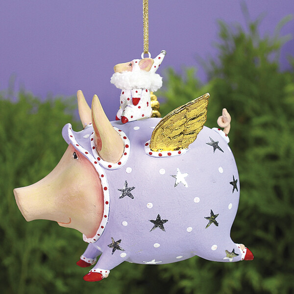 KRINKLES by Patience Brewster - Tinkerbell flying pig medium - 10cm