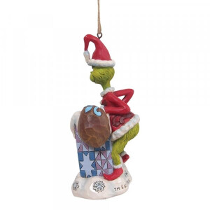 Dr. Seuss THE GRINCH by JIM SHORE Christbaumschmuck - Grinch climbing in chimney - hanging ornament