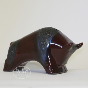 OTTO Keramik - Stier / Bull / Torro medium 17cm - BORDEAUX KRATA  (Sonderedition)