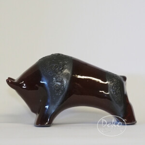 OTTO Keramik - Stier / Bull / Torro medium 17cm - BORDEAUX KRATA  (Sonderedition)