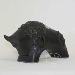 OTTO Keramik - Stier / Bull / Torro medium 17cm - SCHWARZ KRATA  (Sonderedition)