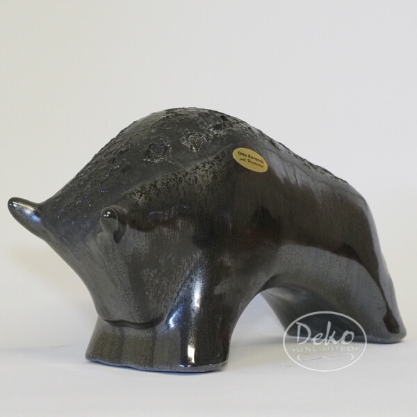 OTTO Keramik - Stier / Bull / Torro medium 17cm - SILVER LAVA TOP  (Sonderedition)