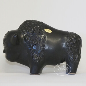 OTTO Keramik - Stier / Bull / Torro groß 22cm - SCHWARZ KRATA (Sonderedition)