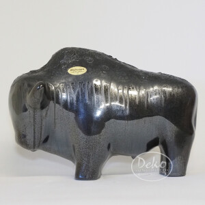 OTTO Keramik - Stier / Bull / Torro groß 22cm - SILVER LAVA TOP (Sonderedition)