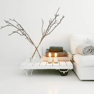 Humble lights - Tischleuchte ONE - white-marble / weiß-marmoriert