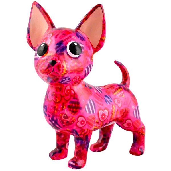 Spardose POMME PIDOU - Chihuahua Cruz - pink / Herzen