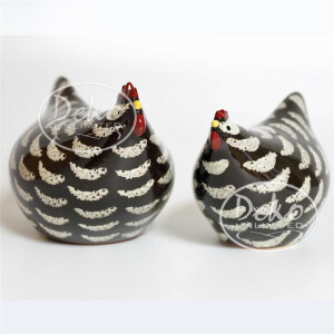 Les Ceramiques de Lussan - Poulette - Hühnchen schwarz L - 12,5cm