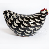Les Ceramiques de Lussan - Poulette - Hühnchen schwarz L - 12,5cm