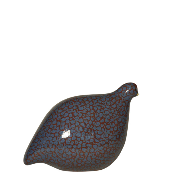 Les Ceramiques de Lussan - Wachtel blau / rot sitzend oder pickend sitzend