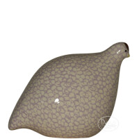 Les Ceramiques de Lussan - Wachtel weiß / mauve sitzend oder pickend pickend