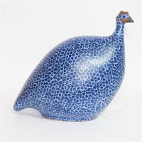 Les Ceramiques de Lussan - Perlhuhn blau / lavendel getupft matt S - 17cm