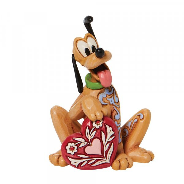DISNEY Traditions by Jim Shore - PLUTO holding heart...