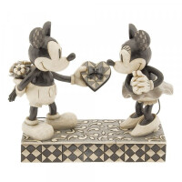 DISNEY Traditions by Jim Shore - REAL SWEETHEART (Mickey & Minnie) - schwarz/weiß