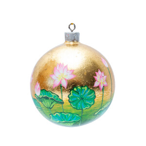 Elephant Parade - Christbaumschmuck / Ornament - Christbaumkugel - Bauble Golden Lotus M - 5,5cm