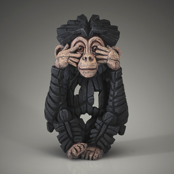 EDGE SCULPTURE - Schimpanse baby See no evil