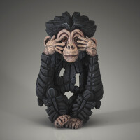 EDGE SCULPTURE - Schimpanse baby "See no evil"