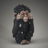 EDGE SCULPTURE - Schimpanse baby "See no evil"