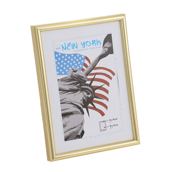 Bilderrahmen Kunststoff für Passepartout-Bilder 24 x 30cm - diverse Farben gold