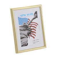 Bilderrahmen Kunststoff für Passepartout-Bilder 24 x 30cm - diverse Farben gold