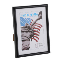 Bilderrahmen Kunststoff für Passepartout-Bilder 24 x 30cm - diverse Farben stahl