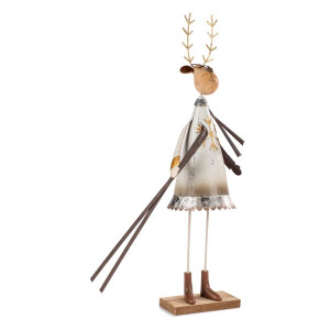 BADEN Collection - Deko-Figur - Rentier mit Skiern 47cm