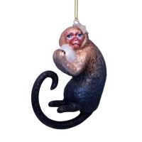 Vondels - Christbaumschmuck aus Glas - Moooi Edition - indigo macaque - Makake Affe 10cm boxed